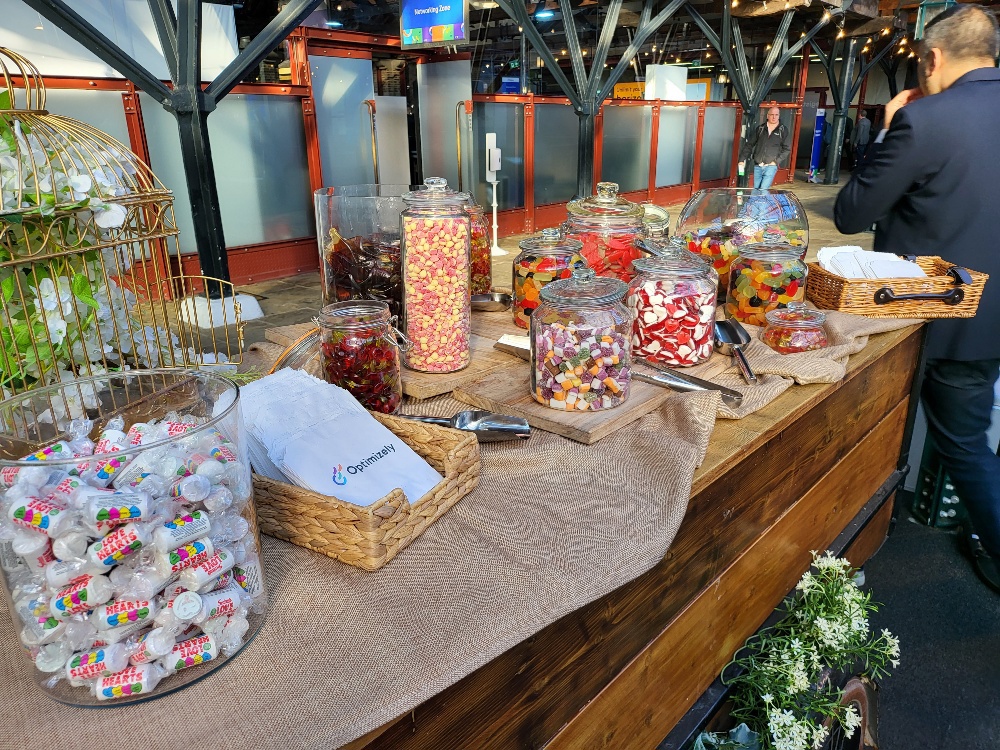 Optimizely branded sweetie bags